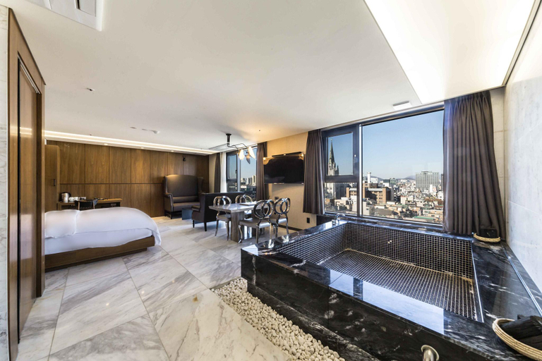 Bedroom, Yeoksam Richwell Hotel, Gangnam