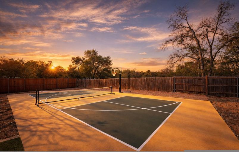 Room 3, Private Austin Resort Pickleball Basketball Heated Pool Sleeps 22, Travis