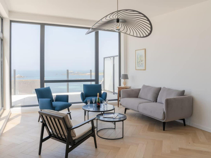 Living room 4, Magnificent Seafront Duplex in Porspoder, Finistère