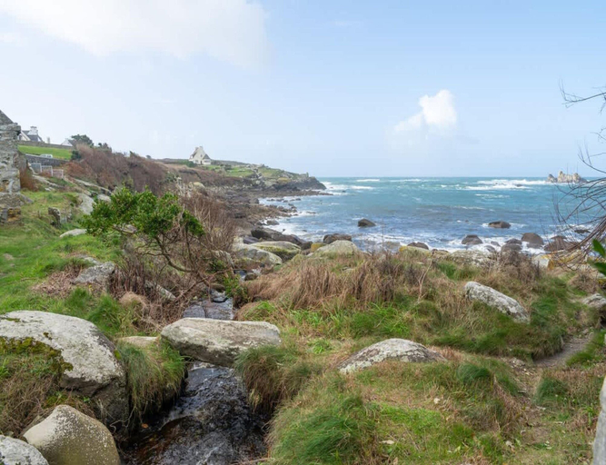 View from property 5, House in Porspoder by Plage du Bourg Beach, Finistère