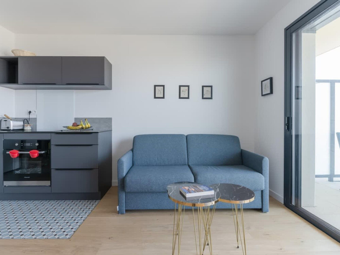 Living room, Apartment in Porspoder Near Plage du Bourg, Finistère