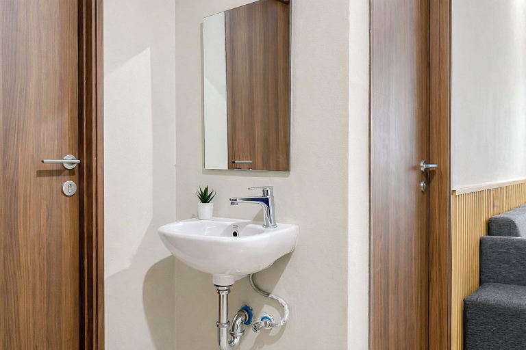 Bathroom 2, Restful 1Br For 2 Pax At Lrt City Sentul Apartment, Bogor