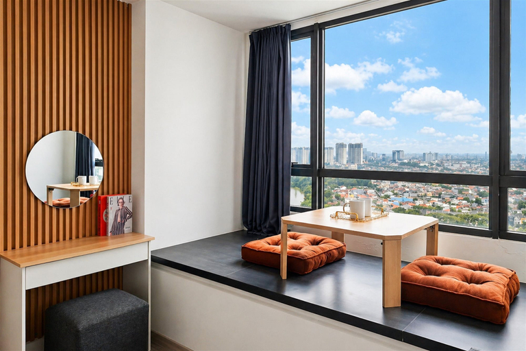 Interior 2, Relaxing With Chic Design Studio Apartment At Collins Boulevard, Tangerang