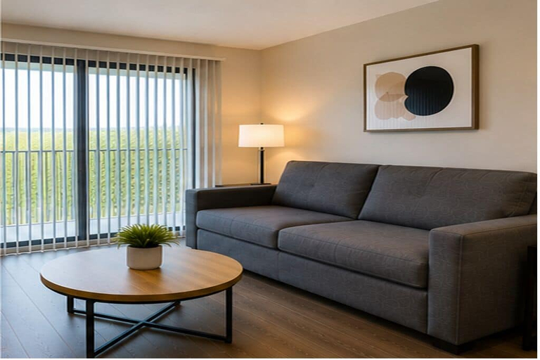 Living area, The Oakhaven Hotel, Toronto