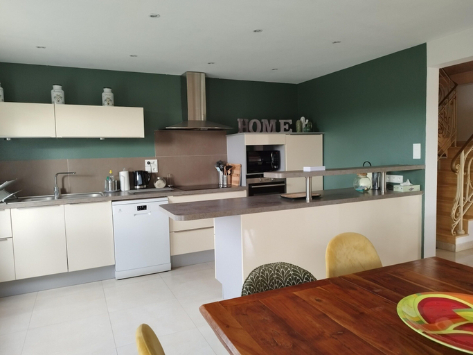 Private kitchen, House in Brélès near Rock Beach & Amusement Park, Finistère
