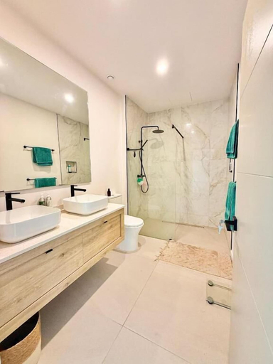 Bathroom, Walk to Beach New Elegant 3BR with Pool
