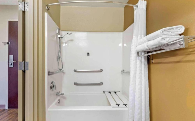 Bathroom 4, Studio 6 Corporate Extended Stay Buffalo Amherst NY, Erie