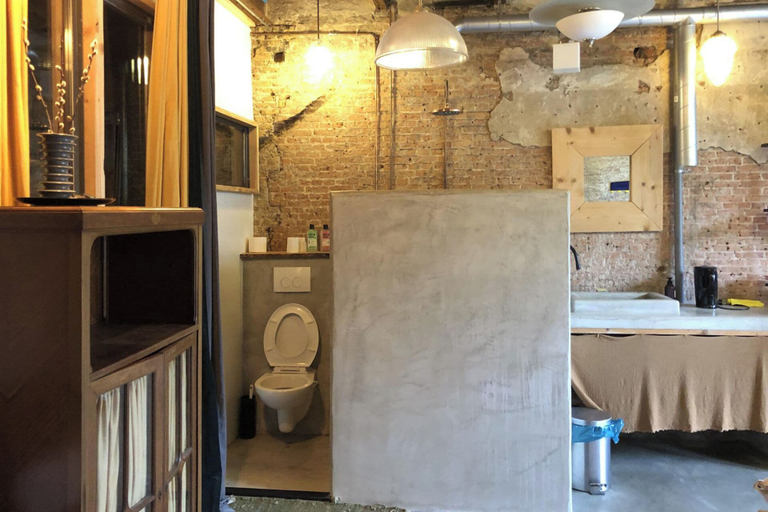Bathroom, Canal-view Studio Sleeps 2 - Pets Welcome - Wifi, Schiedam