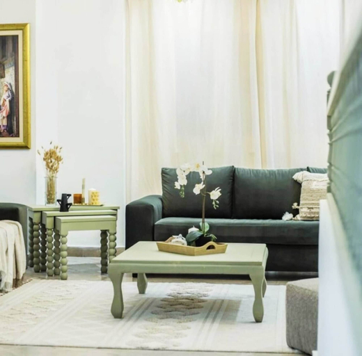 Living area, Chic Getaway With Private Terrace in Sidi Bou Said, Carthage