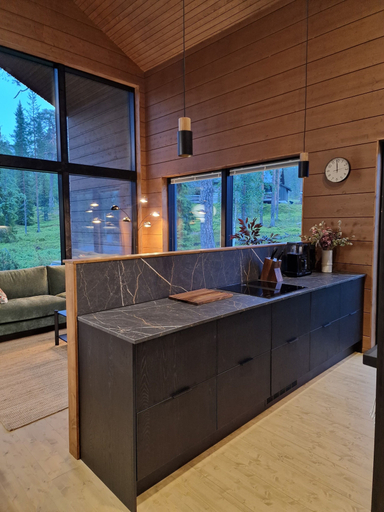Private kitchen, Stylish 4BR Villa for 10 - Private Jacuzzi & Sauna, Lapland