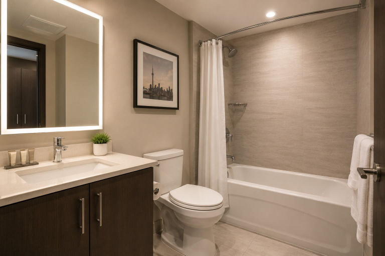 Bathroom, Crescent Hall Hotel, Toronto