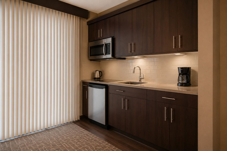 Private kitchen, Luma Hotel and Suites, Toronto