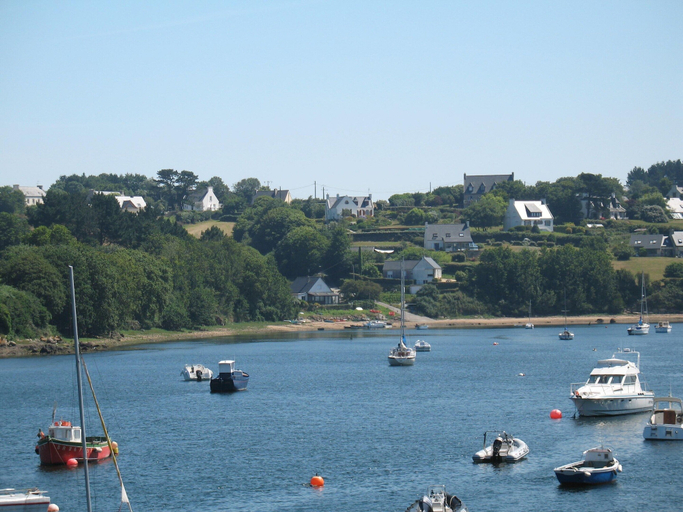View from property 2, Coastal Stone House in Lannilis for 5, Finistère