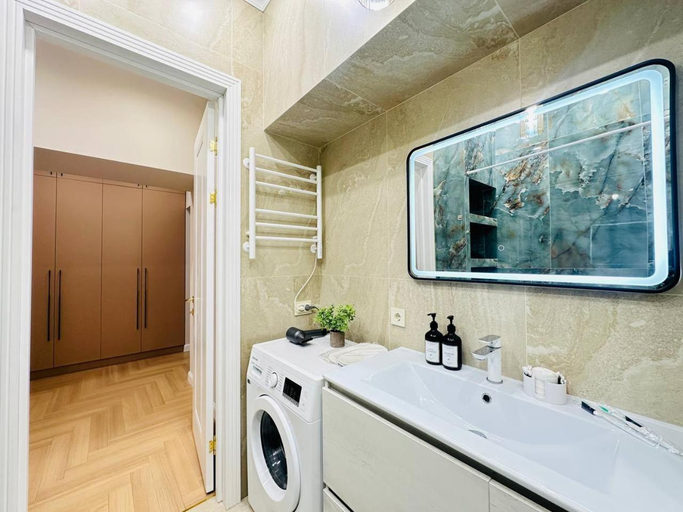 Bathroom 2, Konakzhai Apartments- Near The Mega Center, Almaty