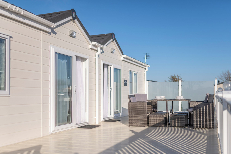 Exterior & Views 2, Park Home in Marine Holiday Park, Denbighshire