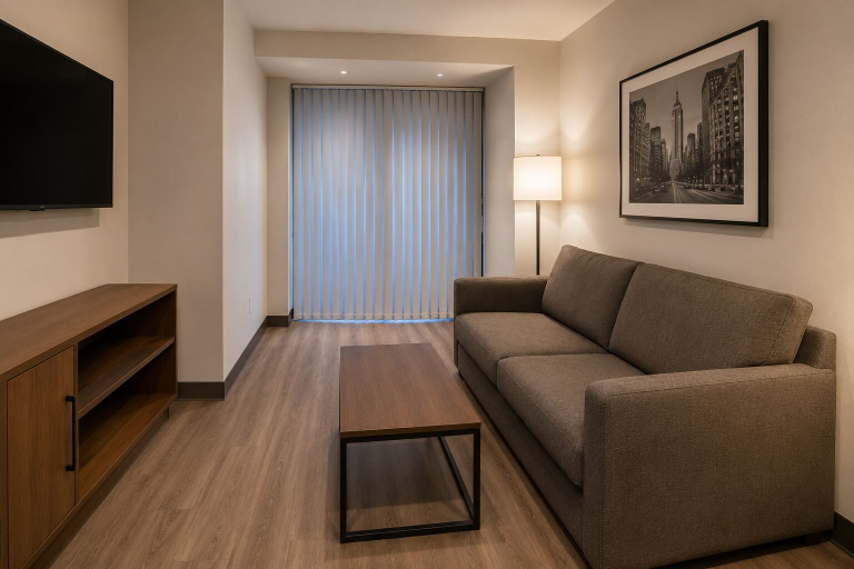Living area, Sterling Gate Hotel, Toronto