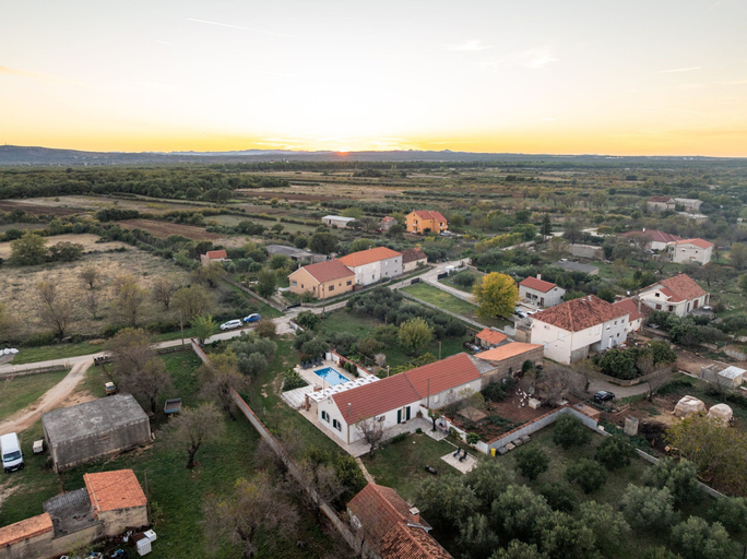 Aerial view, Villa Zdravko Zadarvillas, Škabrnja