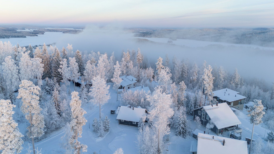 Aerial view 3, Cozy Cabin Retreat in Riihivuori, Central Finland
