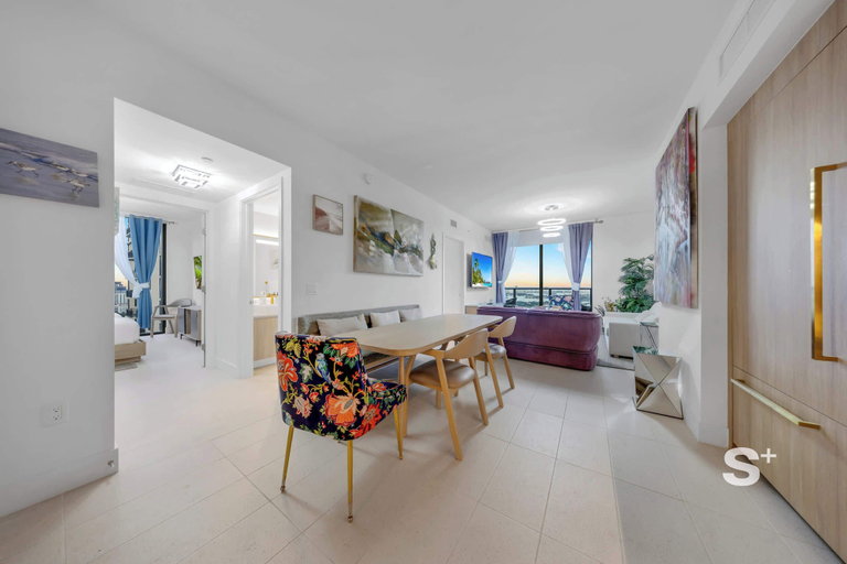 Interior 3, Sleek 3-BD Downtown Condo with Water, Miami-Dade