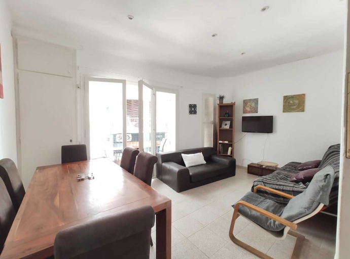 Living room, Beach 2 Large Balcones Quiet Rooms Wifi, Barcelona