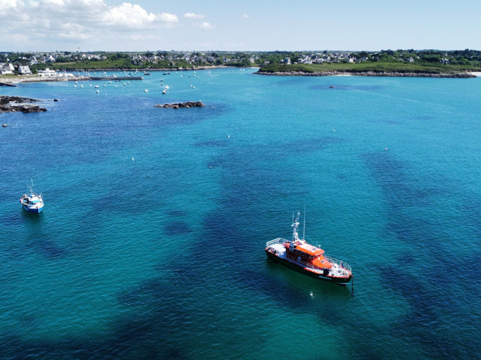 View from property 5, Ploudalmézeau House with Heated Pool, Finistère
