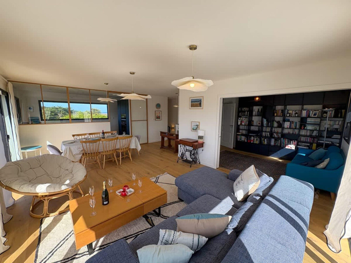 Living room 2, Modern Coastal Home With Scenic Terrace Views, Finistère