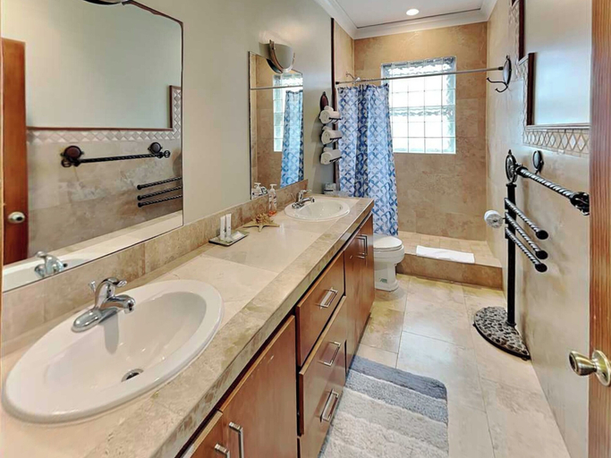 Bathroom, Sunrise On The Seawall #2 by Ryson Vacation Rentals, Galveston