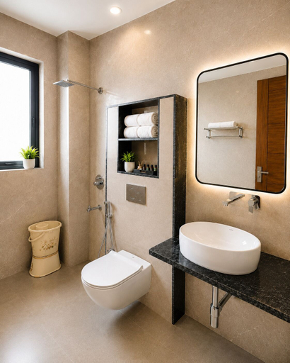 Bathroom 5, Star Residency near Medanta Hospital, Gurgaon