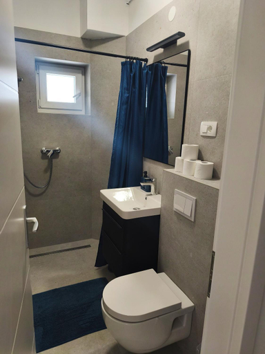 Bathroom 2, Family apartments Jimmy - city center, Pag
