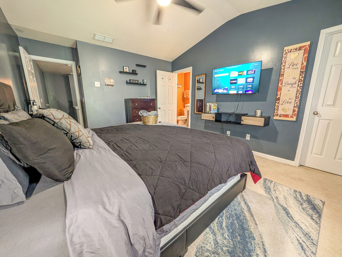 Bedroom 2, 3BR Gem with Pool Table at Gated Community with Children's Playground, Atlanta
