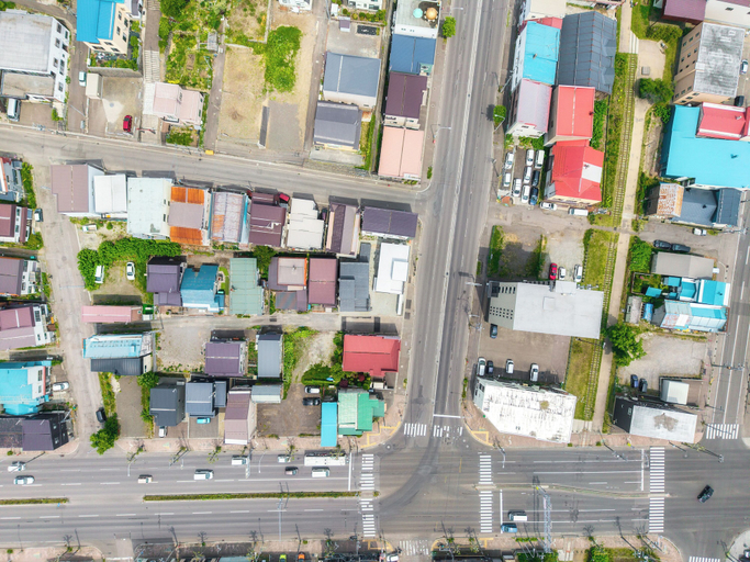 Aerial view 2, THE DWBL HOTEL B, Otaru