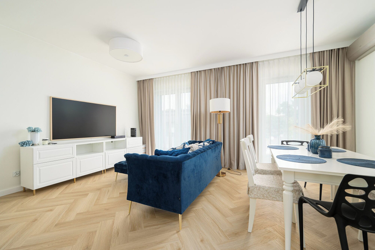 Living room, RentPlanet - Apartament Wschodnia, Łódź
