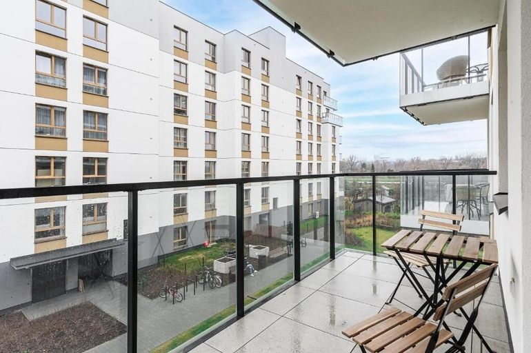 Balcony 2, ShortStayPoland Jagiellońska Premium P6, Warsaw