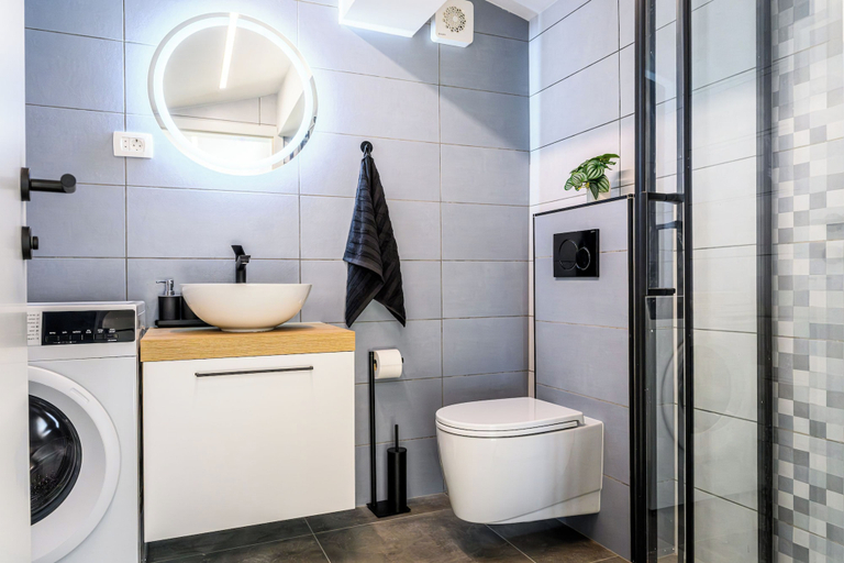 Bathroom 2, Neda Apt Top Floor: Terrace Views in Goriska Brda, Brda