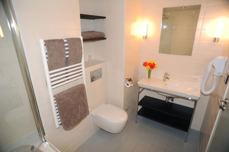 Bathroom 4, Les Lanchers Hotel Restaurant, Haute-Savoie