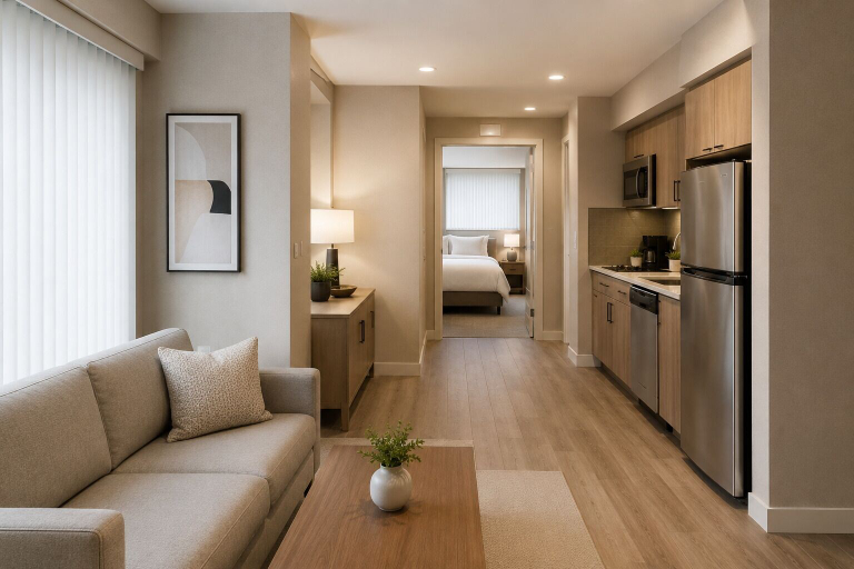 Living area, Downtown Atmos Hotel and Suites, Toronto