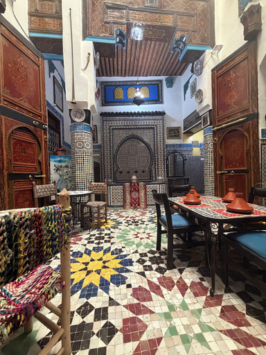 Dining, Saphir bleu Fes 12 century luxury, Fès