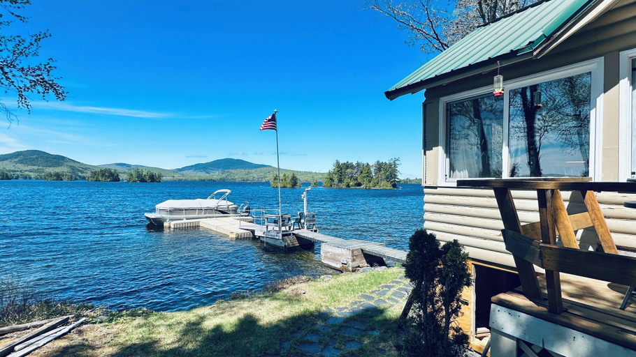 Terrace/patio 2, Vintage Lakefront Cabin With Incredible Water Views, Private Dock & Pebble Beach, Piscataquis