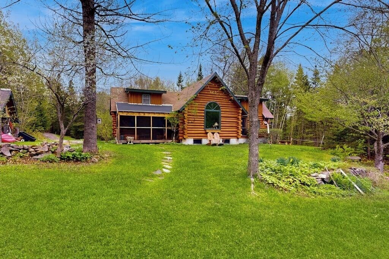Exterior 3, Charming log Cabin on 50 Acres w/ Kayaks, Row Boat, Firepit, Skiing and More, Piscataquis