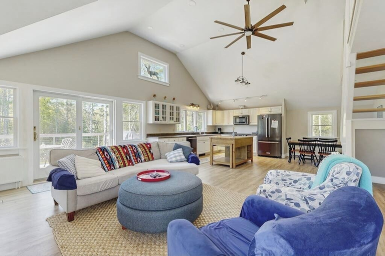 Living area 3, Modern Farmhouse With Deck, Firepit, & Balcony, Waldo