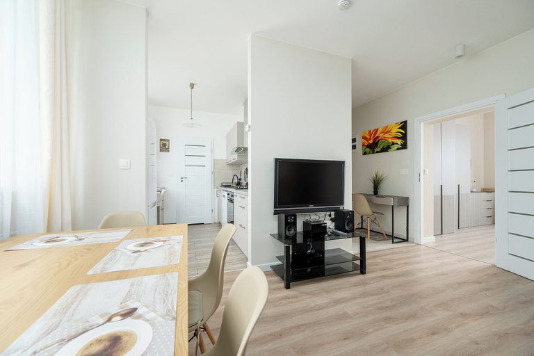 Living area, RentPlanet - Apartament Kameralna, Warsaw