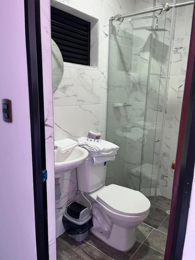 Bathroom 2, Hotel Lancan, Pauna