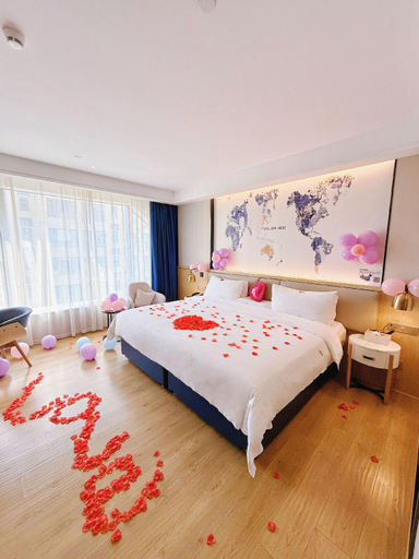 Bedroom 2, Kyriad Marvelous Hotel Heyuan Jianji Wanda Plaza, Heyuan