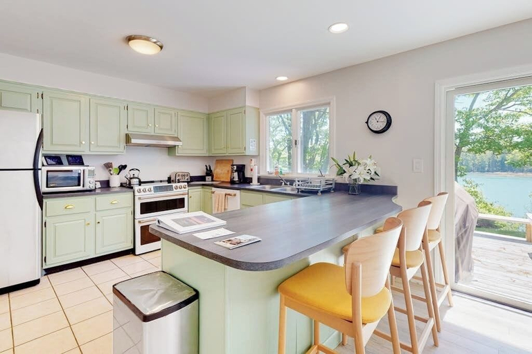 Private kitchen 2, Water-view Retreat With Beach Access, Deck, Grill, EV Charger & Lawn Games, Cumberland