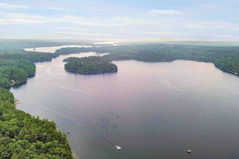 Aerial view 2, Elegant Lakefront Home Near Bar Harbor & Acadia With Modern Kitchen, Lake Views, Hancock