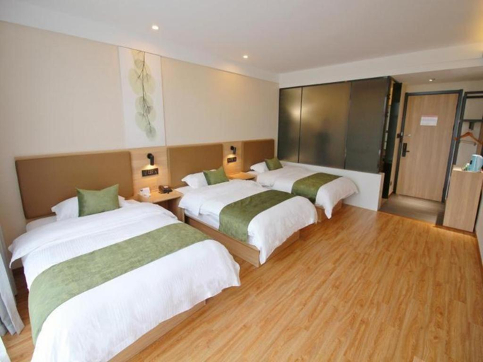 Bedroom 2, Green Tree Inn Jiangsu Changshu Southeast Yuyue Square, Suzhou