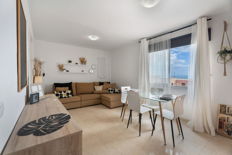 Living room 5, Charming Apartment with Pool View in Candelaria, Spain, Santa Cruz de Tenerife