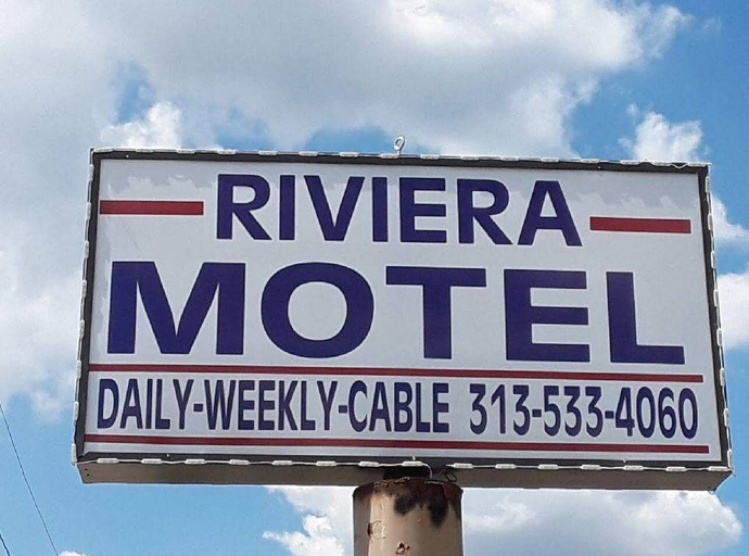 Exterior detail, Riviera motel, Wayne