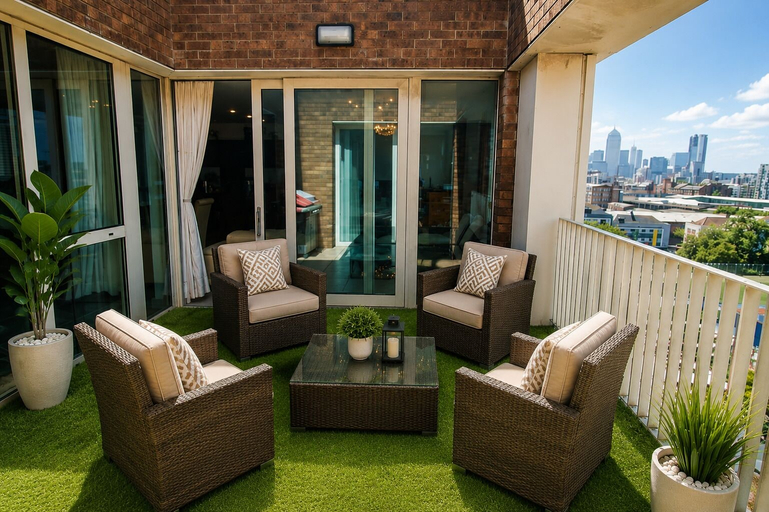 View from room, Penthouse with Private Terrace 3BR Zone2, London