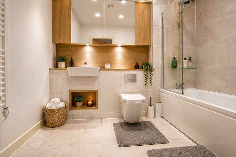 Bathroom 3, Penthouse with Private Terrace 3BR Zone2, London